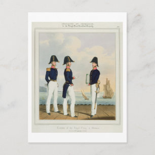 Pursers and Captain's Clerk, plate 7 from 'Costume Postcard