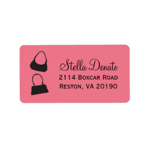 Purses Address Labels - Dark Pink