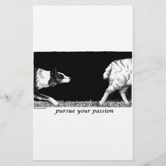 Pursue your passion Border Collie Stationery