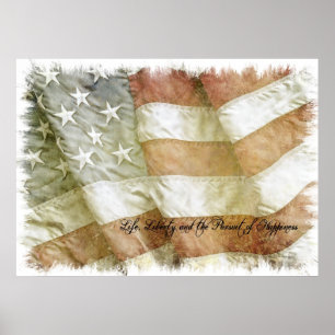 Pursuit of Happiness Flag Poster