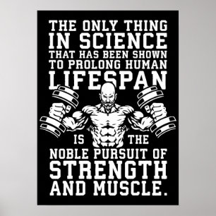 Pursuit Of Strength and Muscle - Old Man Workout Poster