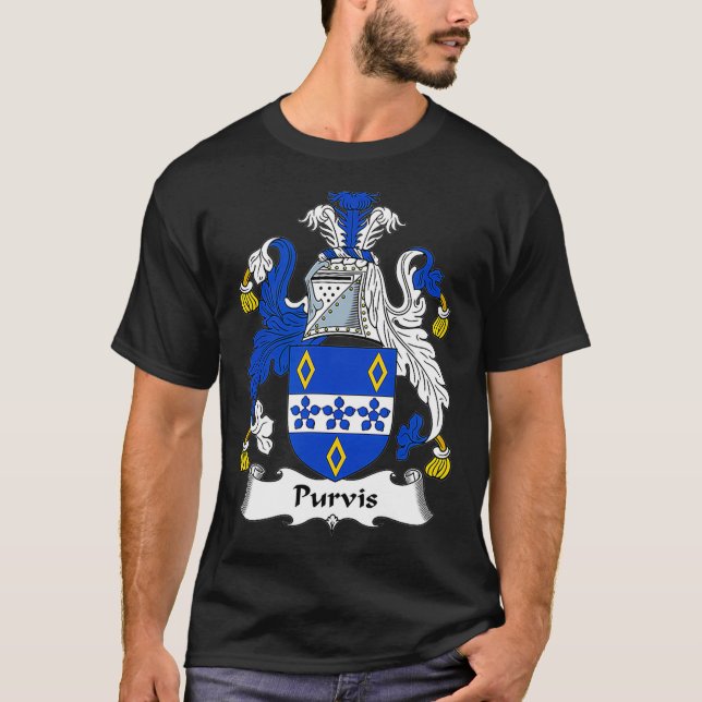 Purvis Coat of Arms  Family Crest T-Shirt (Front)