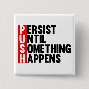 PUSH 15 CM SQUARE BADGE