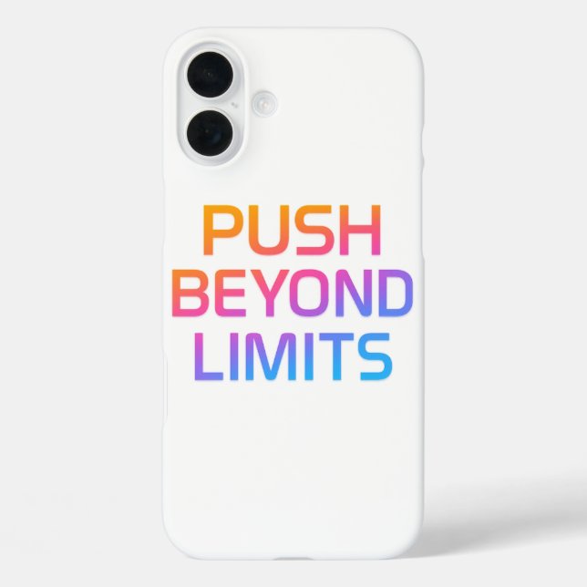 Push Beyond Limits Gradient Motivational iPhone 16 Case-Mate iPhone Case (Back)