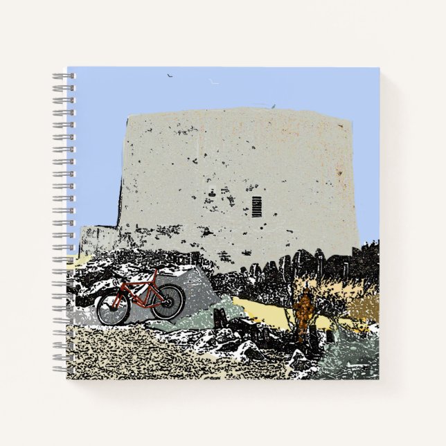 Push Bike and Martello Tower Hythe Kent notebook  (Front)