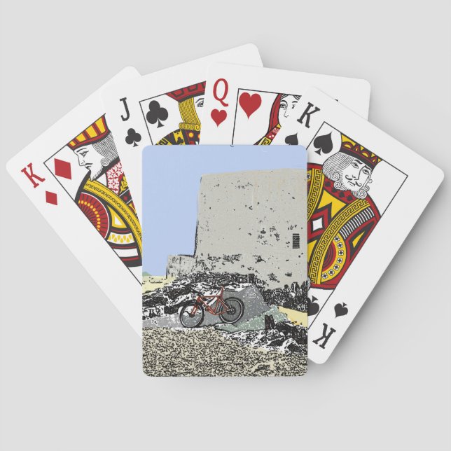 Push Bike and Martello Tower Hythe Kent  Playing Cards (Back)
