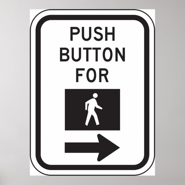 Push Button For Crossing Sign (Front)