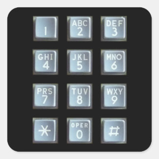 Push Button Keypad Square Sticker