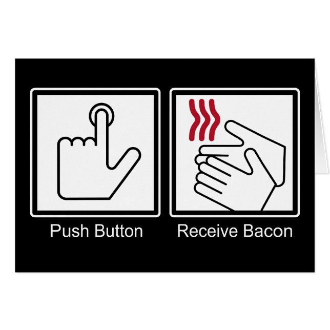 Push Button, Receive Bacon - Bacon Dispenser (Front Horizontal)
