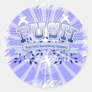 PUSH CLASSIC ROUND STICKER