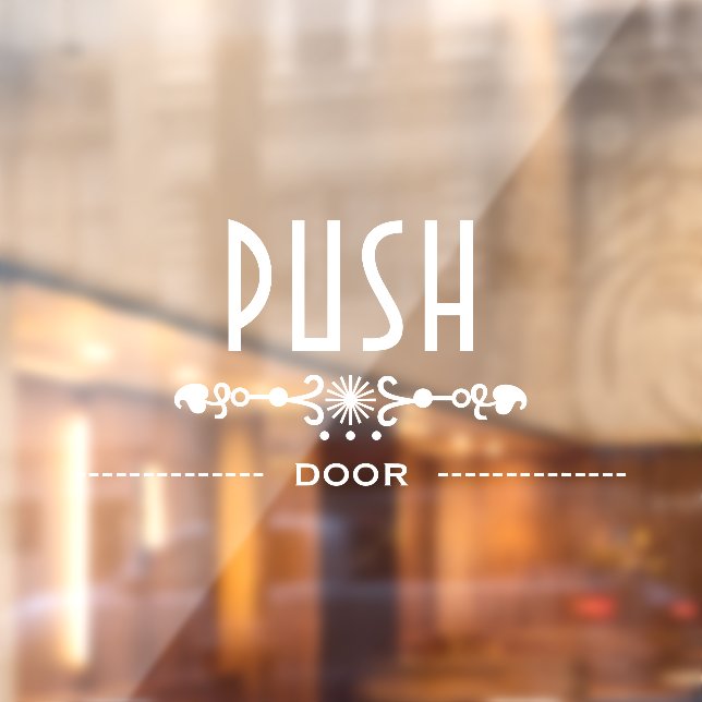 Push Door Sign, Window Cling (Sheet 2)