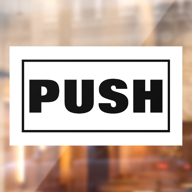 Push Door Sign, Window Cling (Sheet 2)