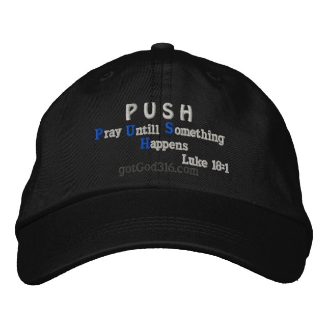 PUSH gotGod316.com Embroidered Hat (Front)