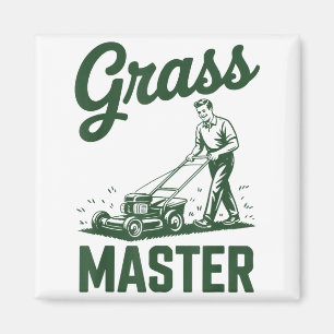 Push Lawn Mower Legend Gr Master Dad Funny Mowing Magnet