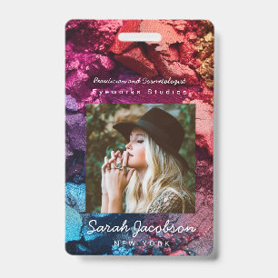 Push Luxury Cosmetics Cosmetologist Eyeshadow ID Badge