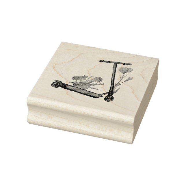 Push Scooter  Rubber Stamp (Stamp)