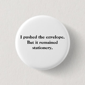 Push the envelope stationery pun pin