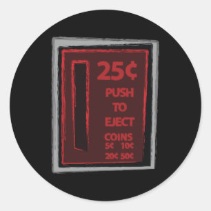 Push To Eject Classic Round Sticker