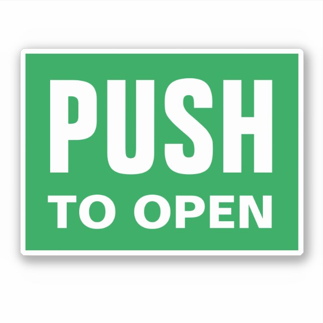Push to open door vinyl stickers for entry way (Front)