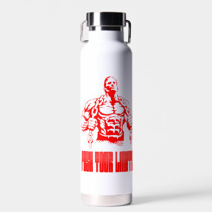 Push Your Limits - Bodybuilding and Determination Water Bottle