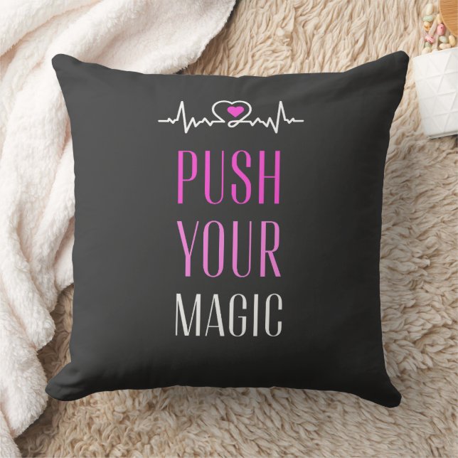 Push Your Magic – Motivational Aesthetic  Cushion (Blanket)