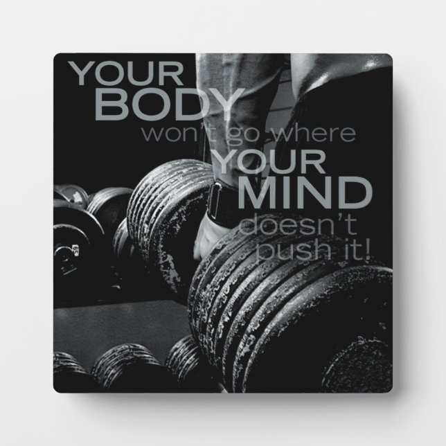 Push Your Mind and Body - Workout Motivational Plaque (Front)