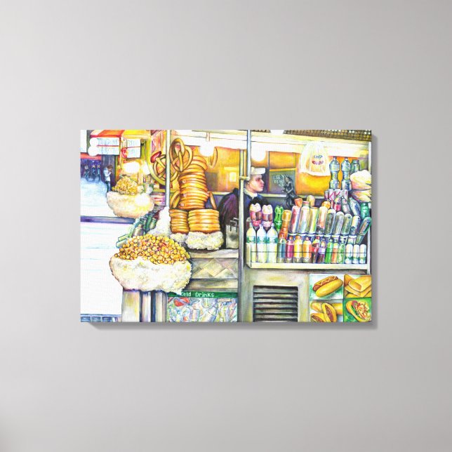 Pushcart Paradise Canvas Print (Front)
