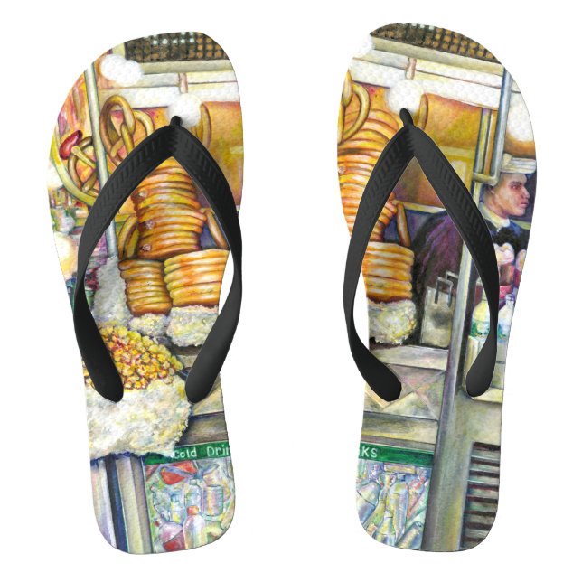 Pushcart Paradise Flip Flops (Footbed)