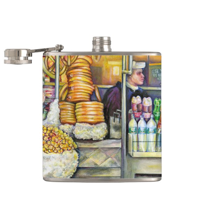 Pushcart Paradise Hip Flask (Opened)