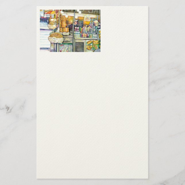 Pushcart Paradise Stationery (Front)