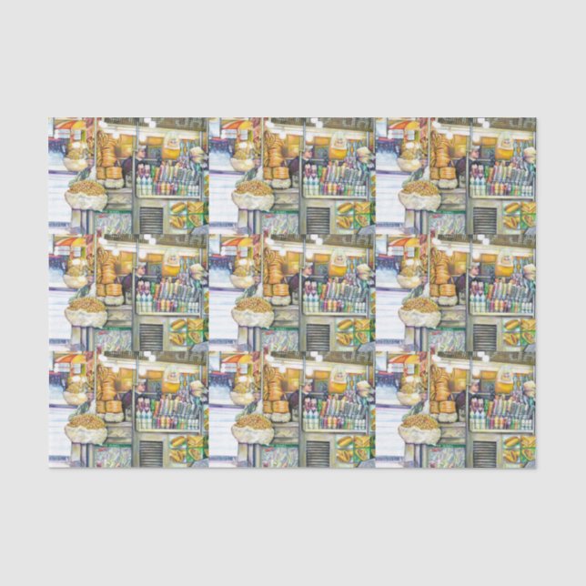Pushcart Paradise Tissue Paper (Front)