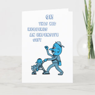 Pushchair Baby. Holiday Card