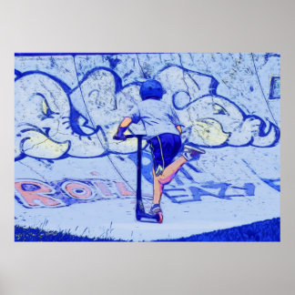 Pushin' It - Stunt Scooter Rider    Poster