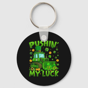Pushing My Luck Tractor St Patricks Day Boys Toddl Key Ring
