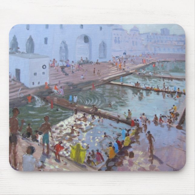 Pushkar ghats Rajasthan Mouse Mat (Front)