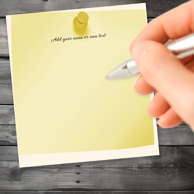 Pushpin Thumbtack Yellow Customisable Notepad (Creator Uploaded)
