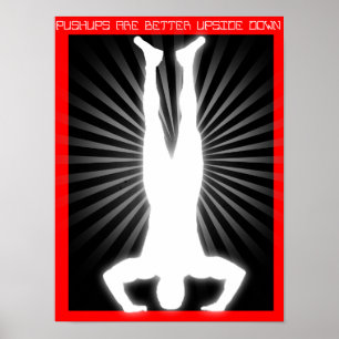 "Pushups are better upside down" RX poster