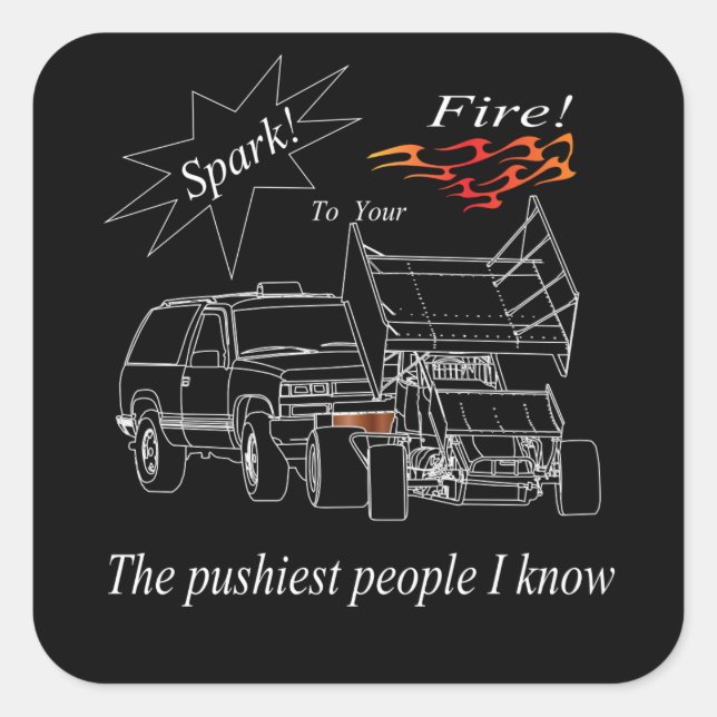 Pushy People Sq Sticker (Front)