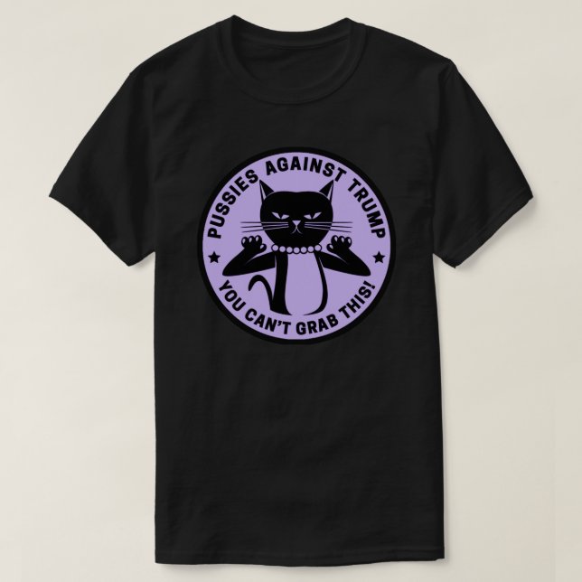Pussies Against Trump Purple Fitted T-Shirt (Design Front)