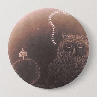 Pussy cat in glory lightning 10 cm round badge