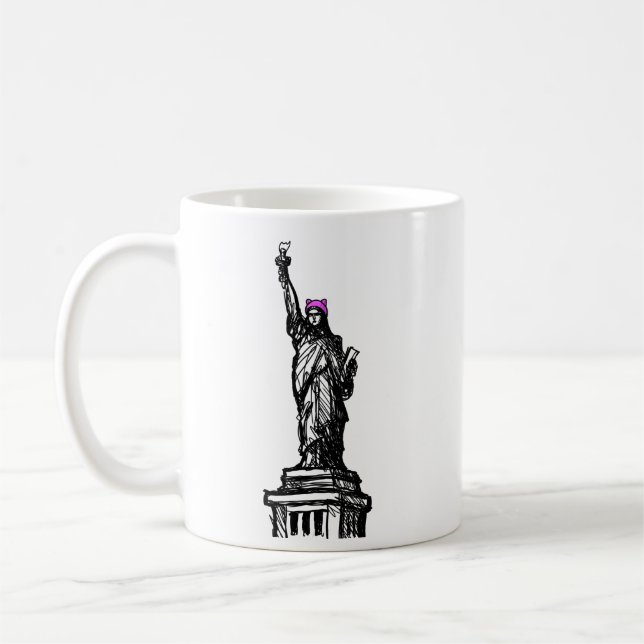 Pussy Hat Liberty Coffee Mug (Left)