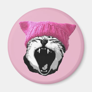 Pussy-hat Magnet - round