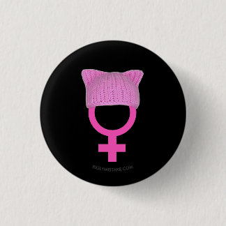 Pussy Hat Womens Power 3 Cm Round Badge