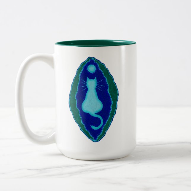 Pussy Kat Goddess Yoni Art Mug (Left)