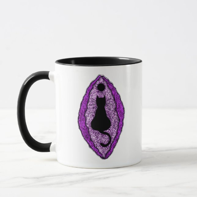 Pussy Kat Goddess Yoni Art Mug (Left)