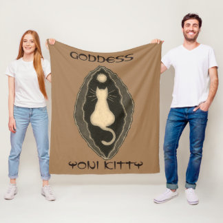Pussy Kat Goddess Yoni Fleece Blanket