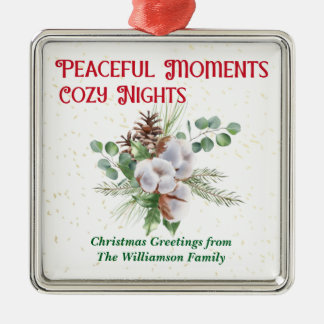 Pussy Willow Catkin Bouquet Christmas Metal Tree Decoration