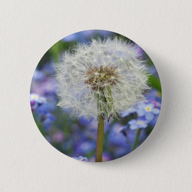 Pusteblumen Dream in Blue Vergismal 6 Cm Round Badge (Front)