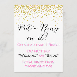 Put a Ring on it 5x7" Sign Invitation