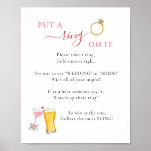 Put a ring on it Bridal shower game Poster